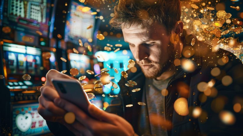 jutawantoto slot mobile app showing account dashboard with wallet, sports markets, and live-dealer games