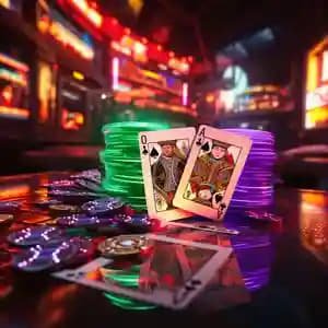 Virtual card game interface showing fast-paced gameplay